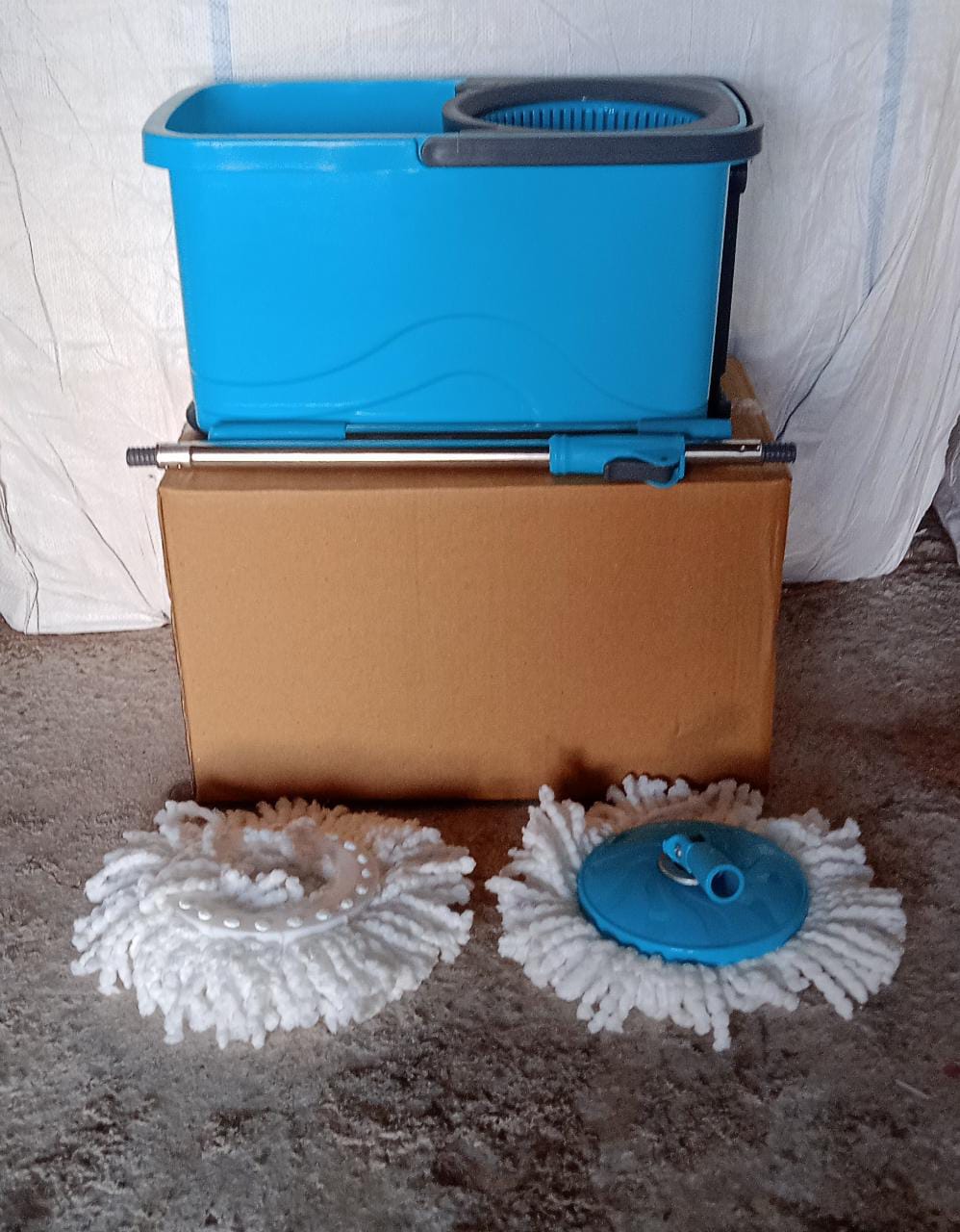 4028 Quick Spin Mop Plastic spin, Bucket Floor Cleaning, Easy Wheels & Big Bucket, Floor Cleaning Mop with Bucket DeoDap 4028 Quick Spin Mop Plastic spin, Bucket Floor Cleaning, Easy Wheels & Big Bucket, Floor Cleaning Mop with Bucket DeoDap